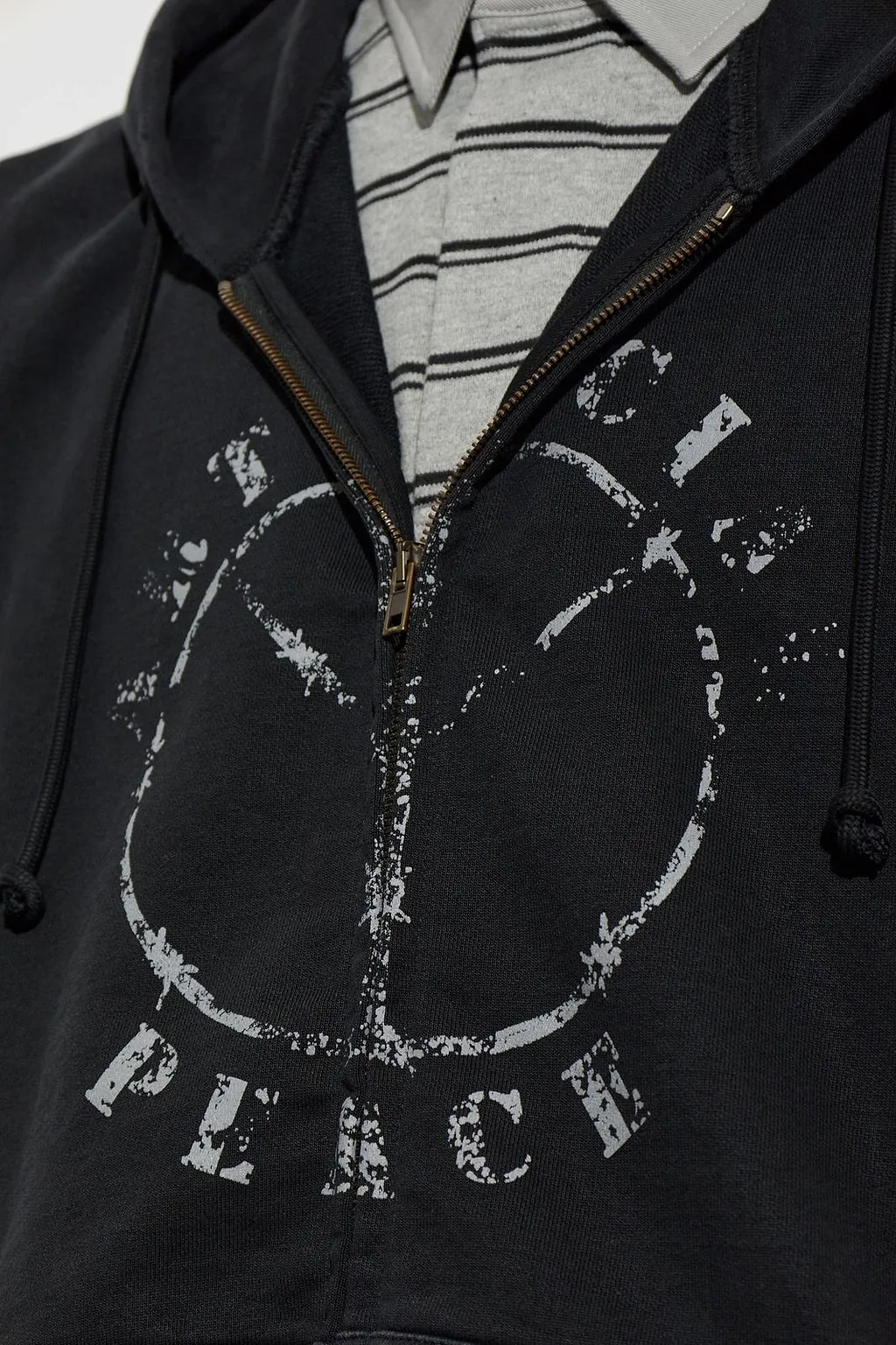 Vetements Printed Zip-Up Hoodie