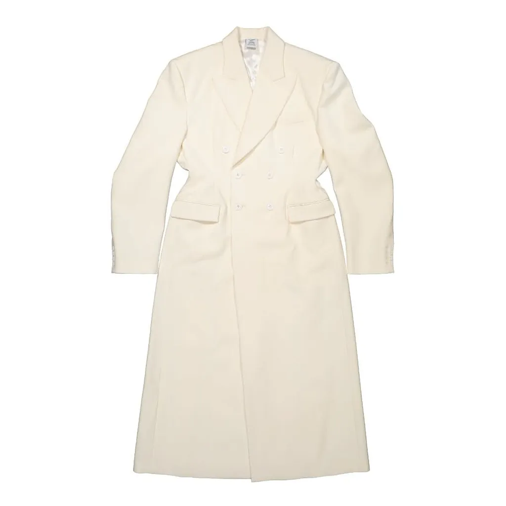 Vetements Reconstructed Double-Breasted V-Neck Coat