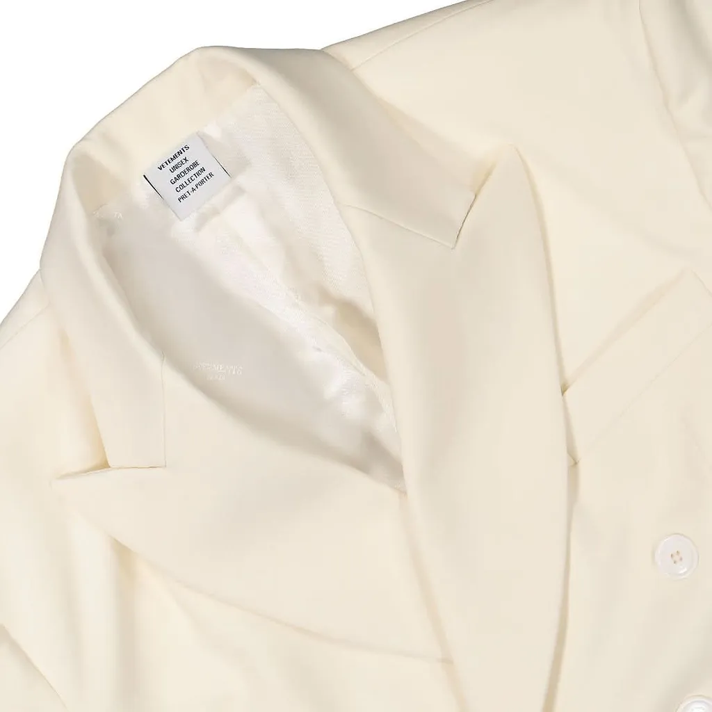 Vetements Reconstructed Double-Breasted V-Neck Coat