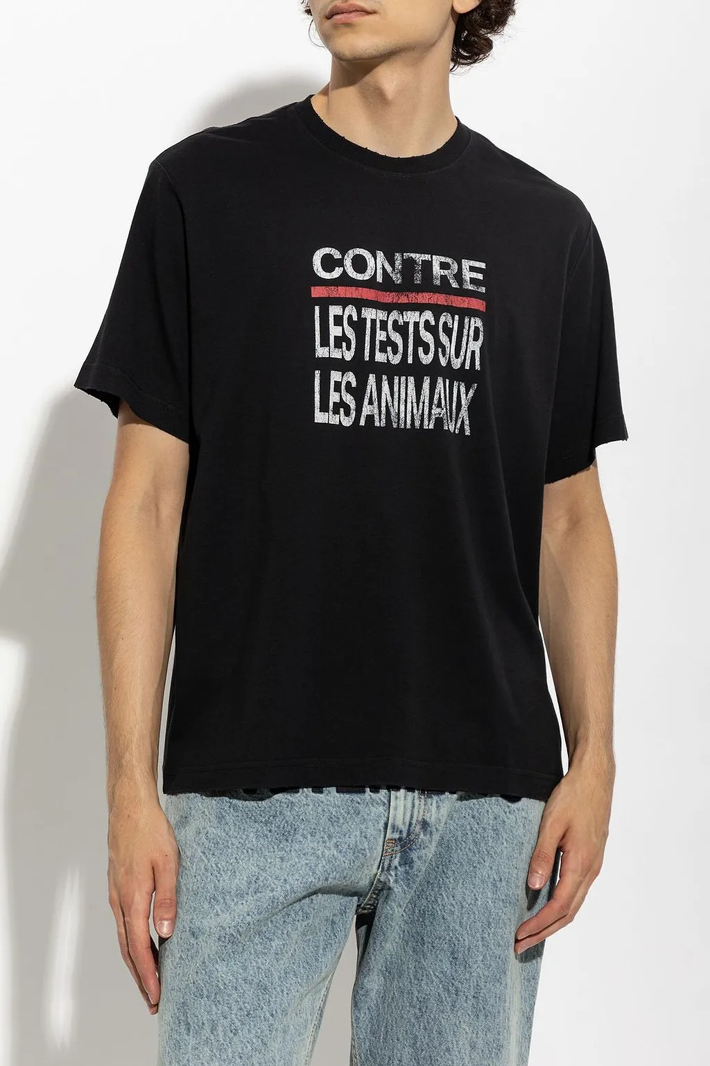 Vetements Slogan Printed Crewneck T-Shirt