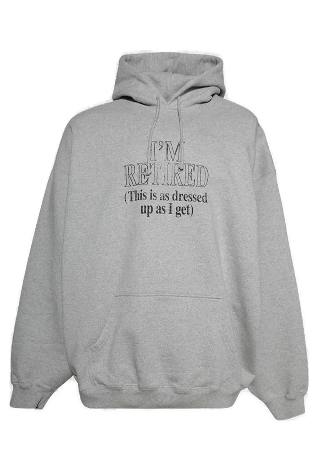 Vetements Slogan Printed Drawstring Hoodie