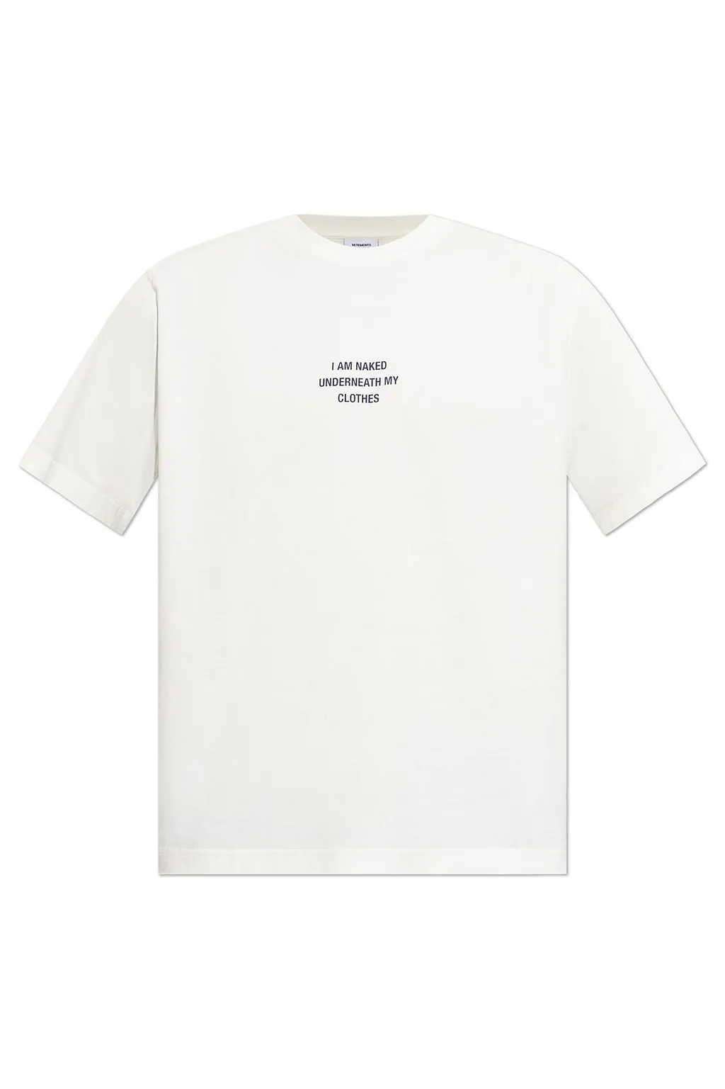 Vetements Slogan Printed Crewneck T-Shirt