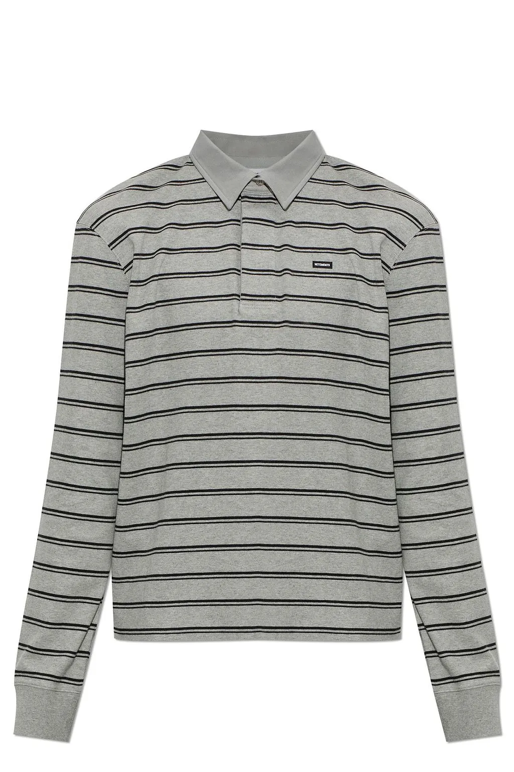 Vetements Striped Long Sleeve Polo Shirt
