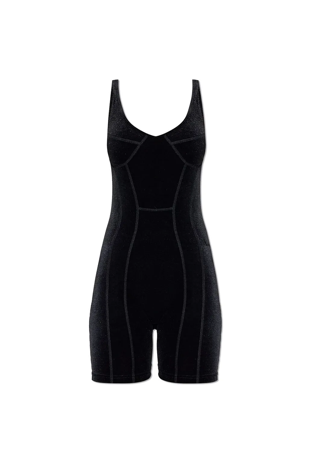 Vetements Velour Stitch Detailed Jumpsuit