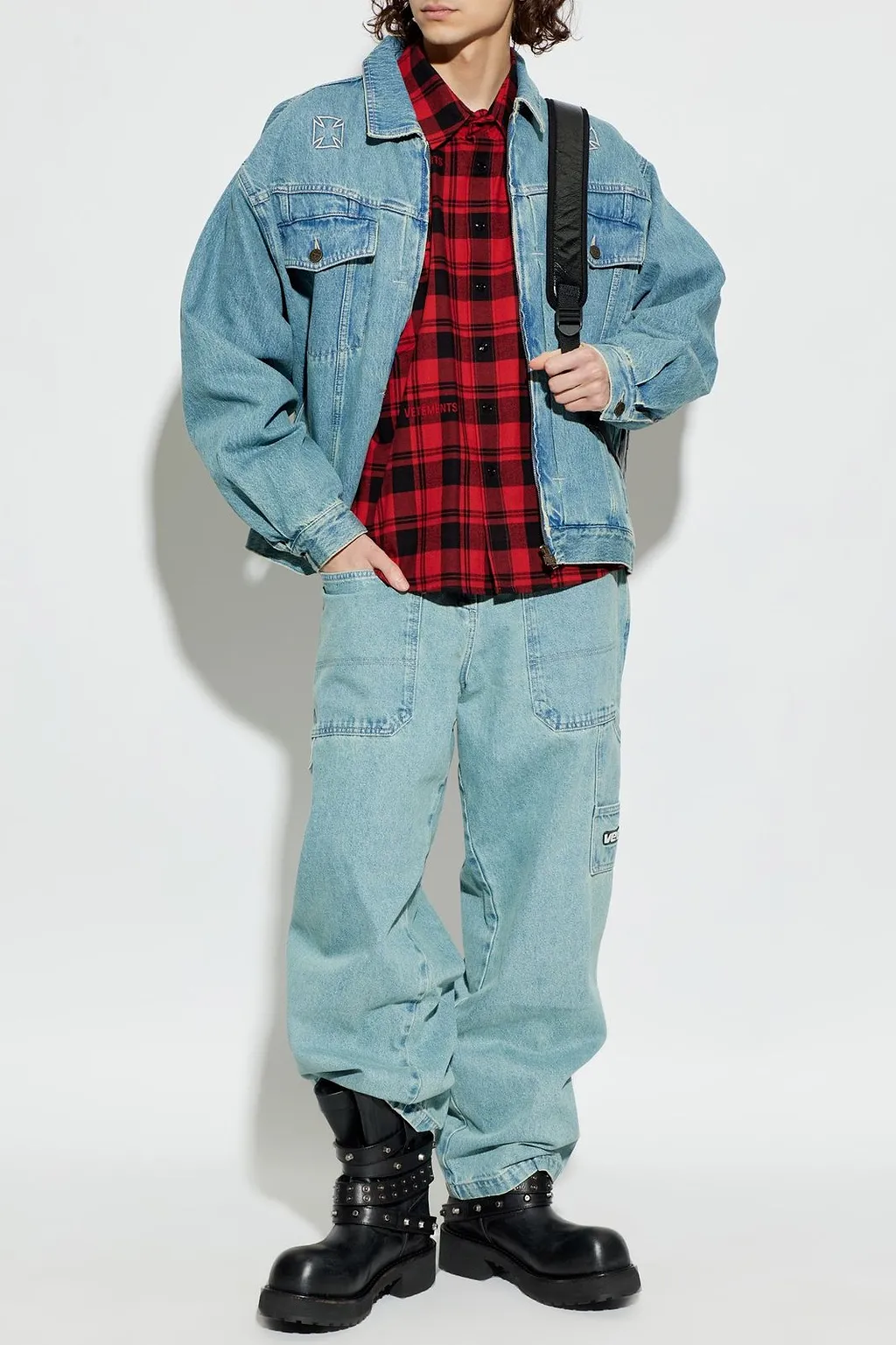 Vetements Wide-Leg Utility Jeans