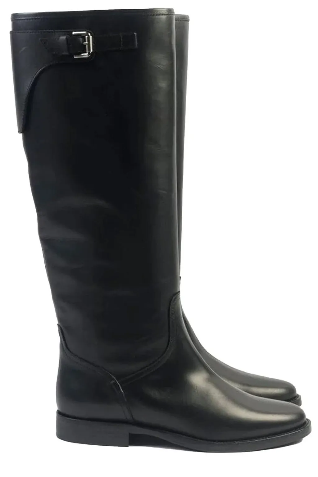 Via Roma 15 Buckle Detailed Round Toe Boots
