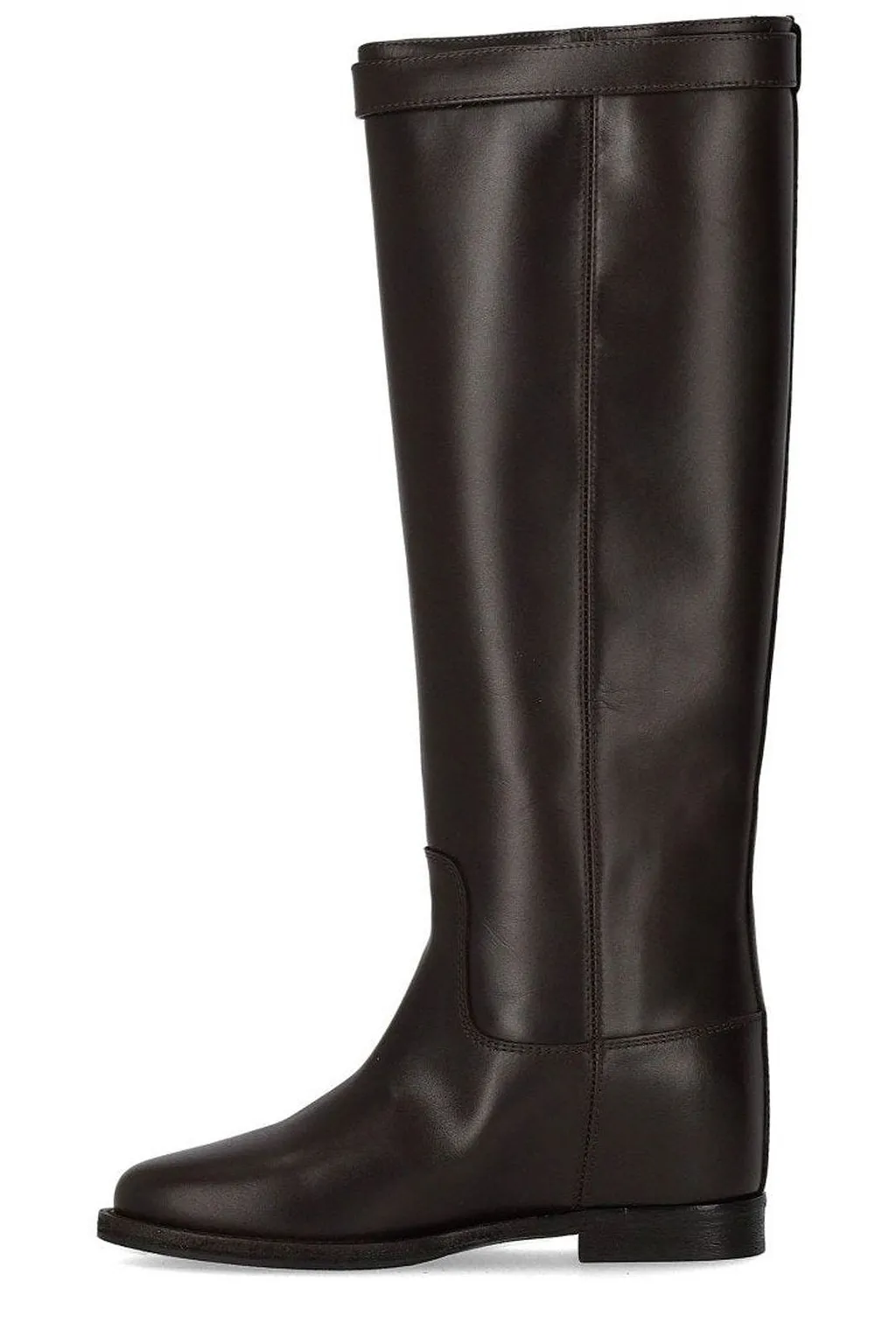 Via Roma 15 Buckle Detailed Round Toe Boots
