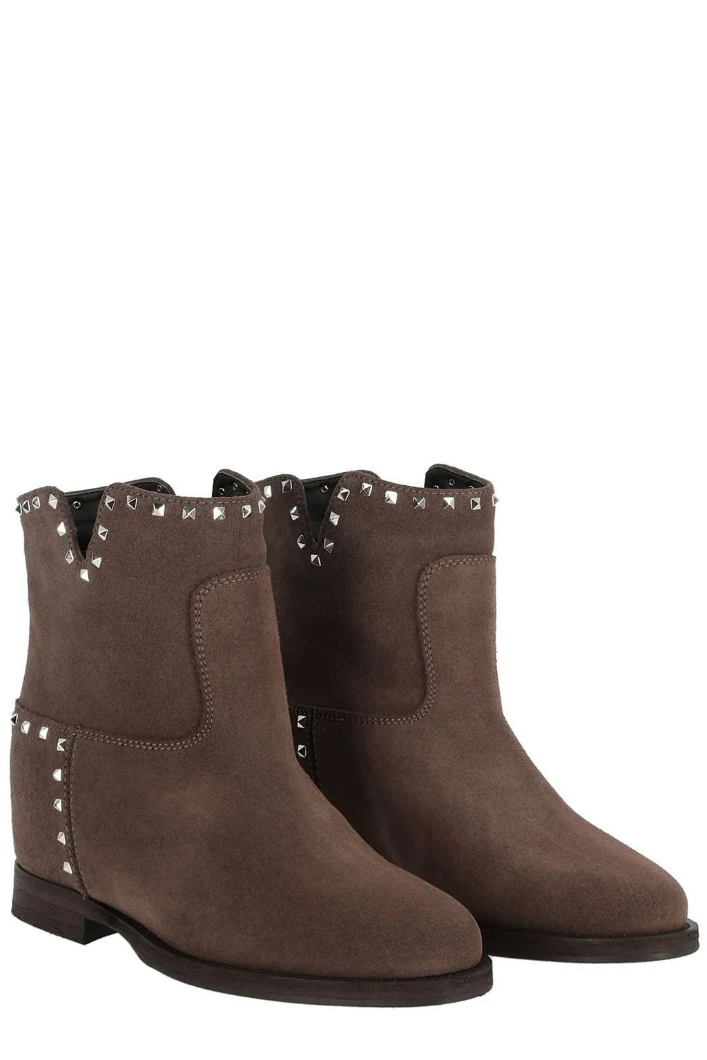 Via Roma 15 Stud Embellished Ankle Boots
