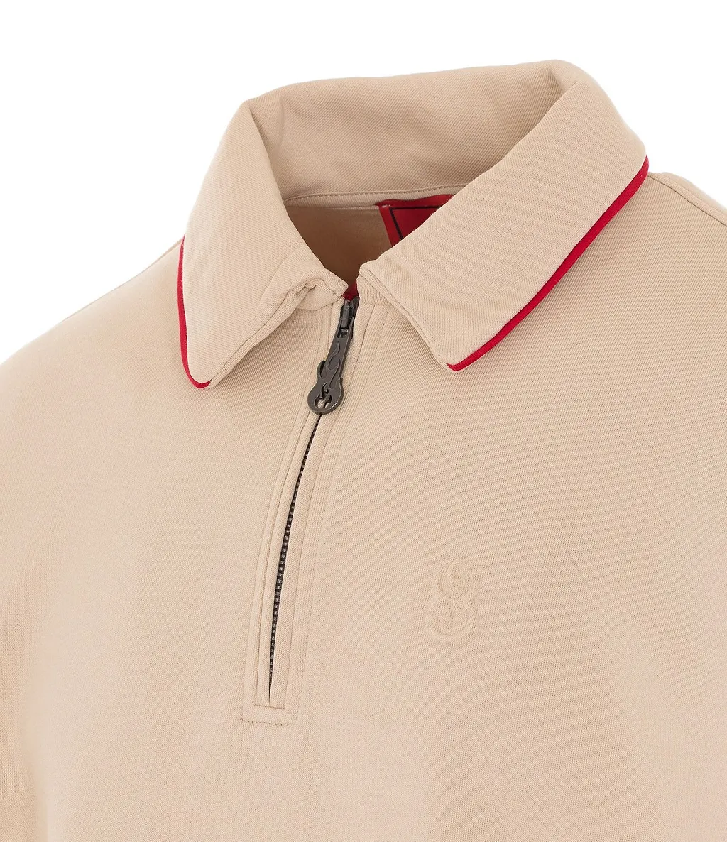 Vision Of Super Contrast Collar Half Zip Sweater