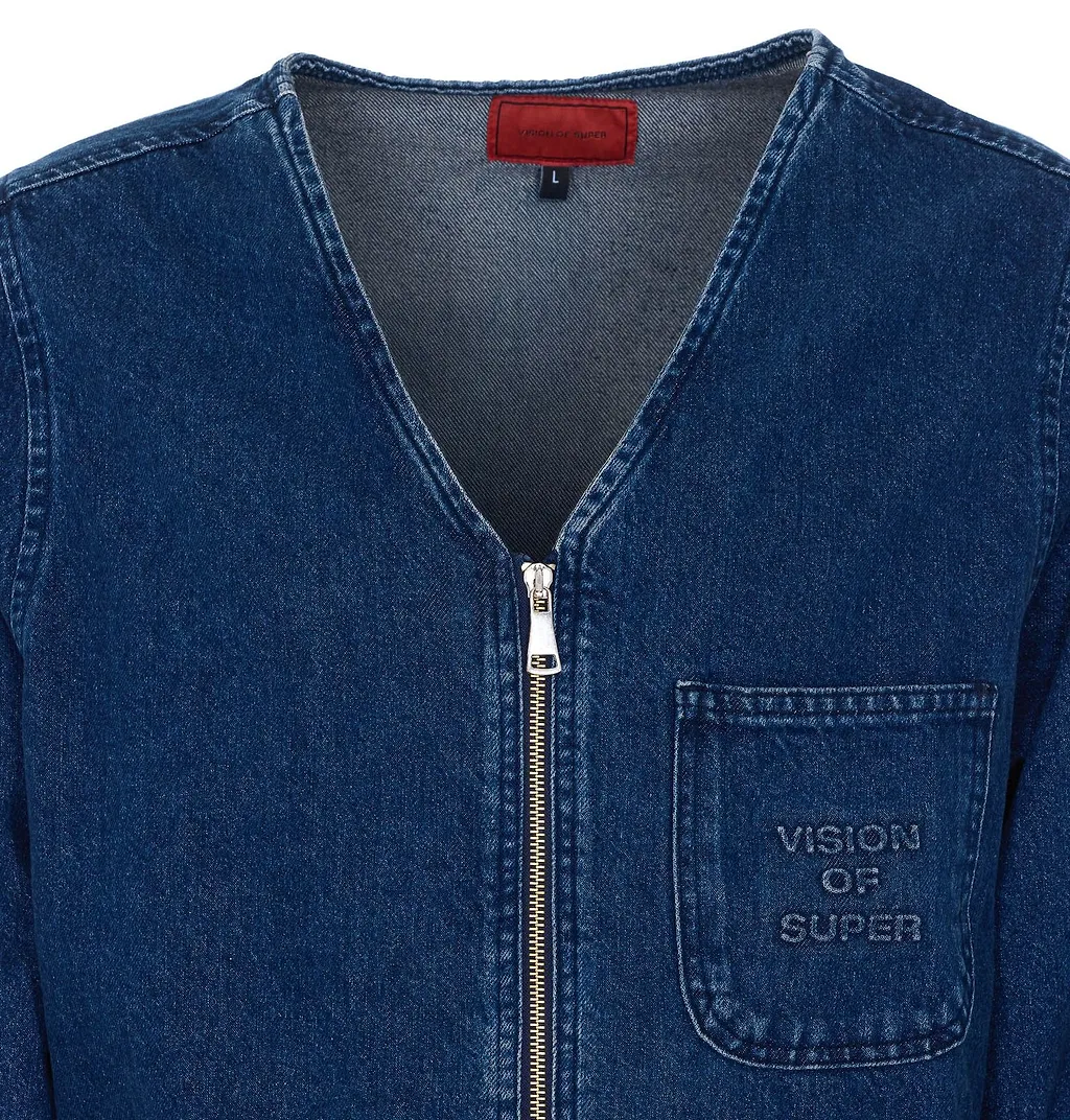 Vision Of Super Zip-Front Denim Jacket