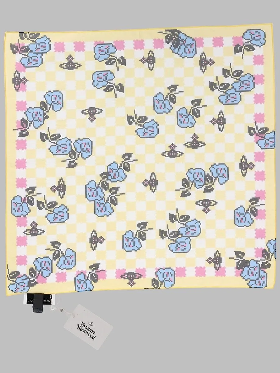 Vivienne Westwood Checked Floral Square Scarf