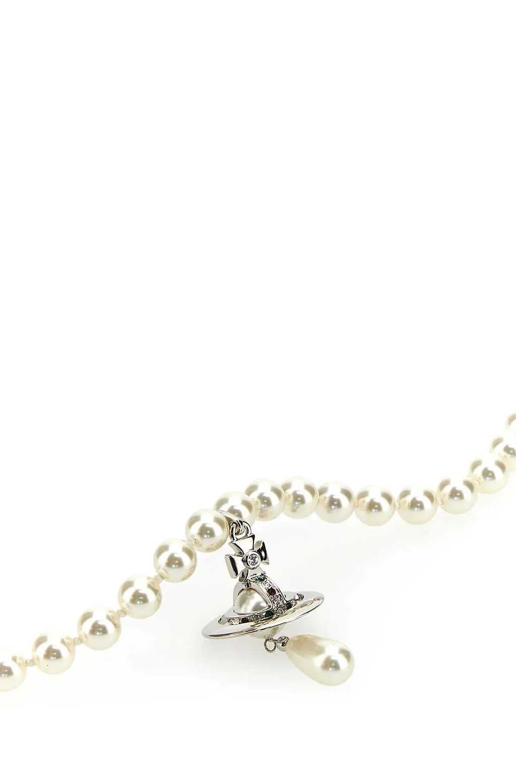 Vivienne Westwood One Row Embellished Drop Choker