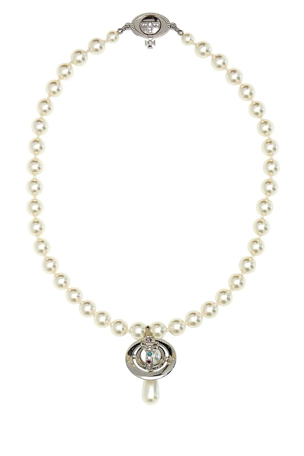 Vivienne Westwood One Row Embellished Drop Choker