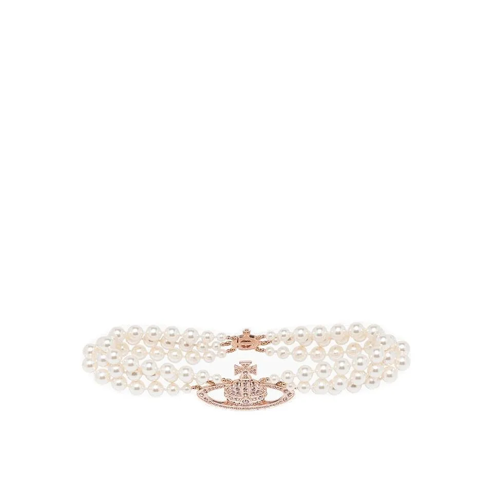 Vivienne Westwood Bas Relief Three-Row Embellished Necklace