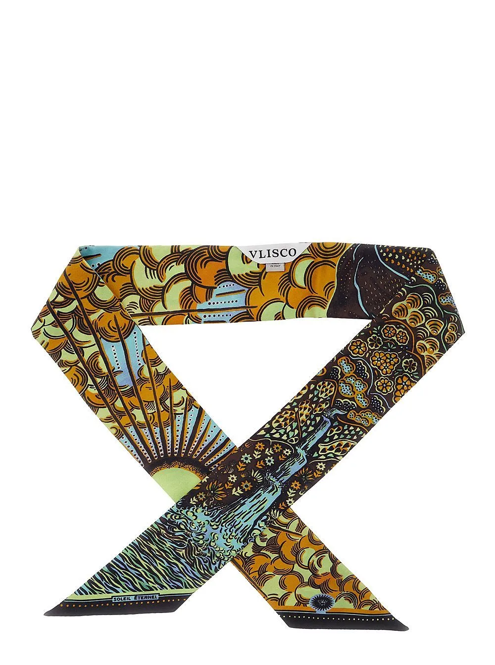 Vlisco Dialogues Eternal Sun Skinny Silk Scarf
