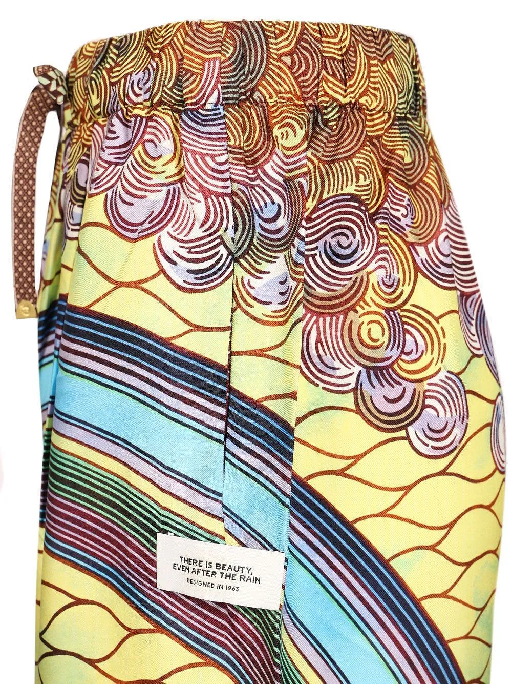 Vlisco Dialogues Rainbow Print Drawstring Pants