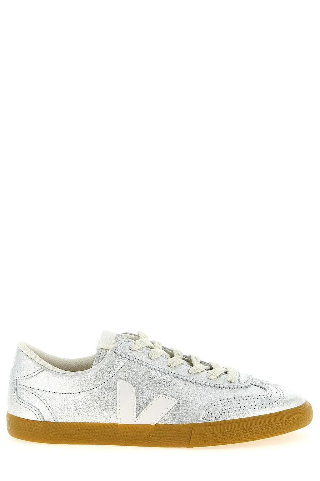 Veja Volley Logo Patch Lace-Up Sneakers