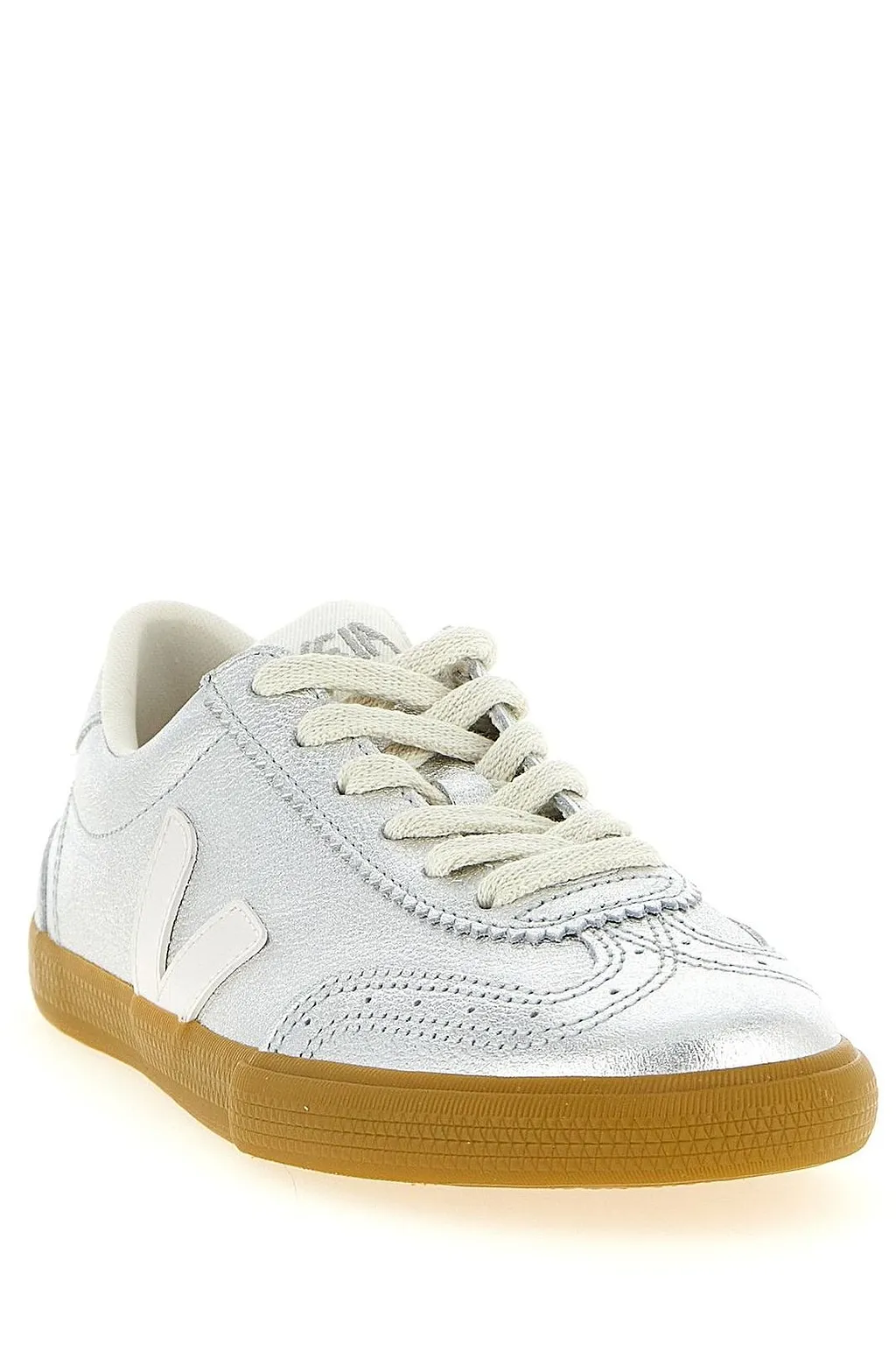 Veja Volley Logo Patch Lace-Up Sneakers