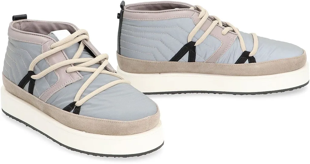 Volta Quilted Lace-Up High-Top Sneakers