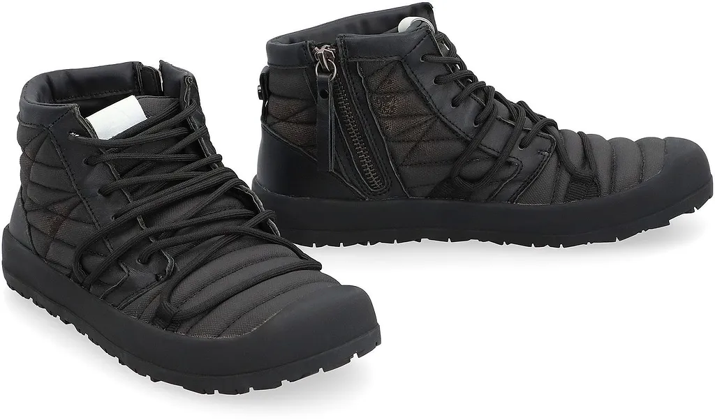 Volta Quilted Zipped High-Top Sneakers