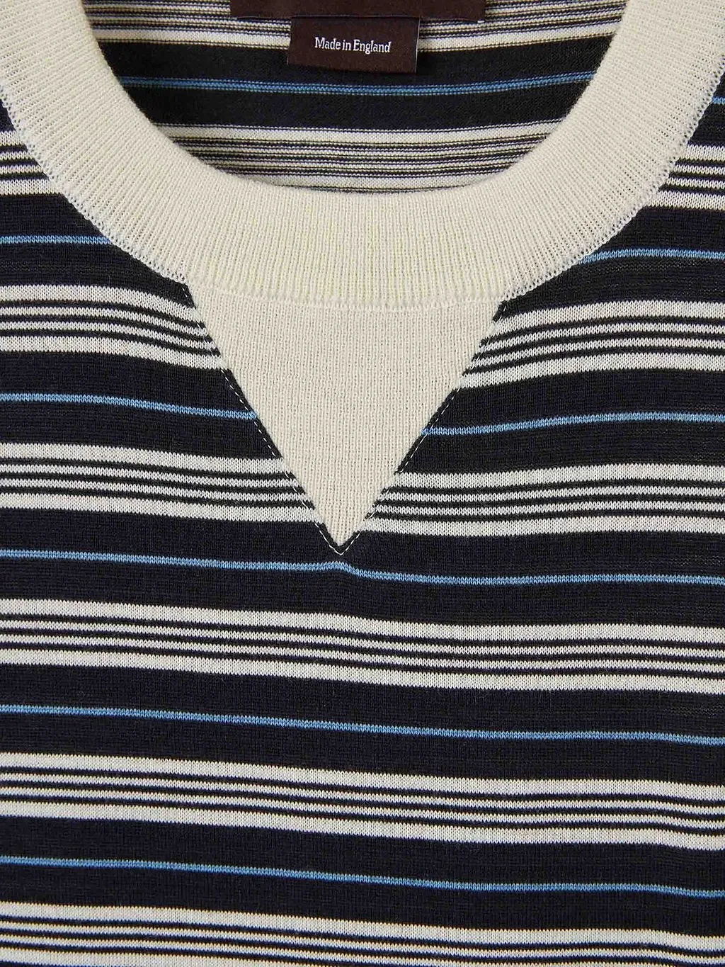 Wales Bonner Logo Embroidered Stripe Patterned T-Shirt