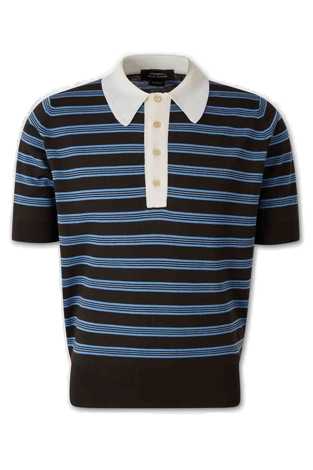 Wales Bonner Striped Knitted Polo Shirt