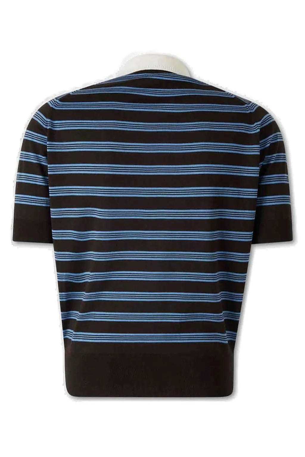 Wales Bonner Striped Knitted Polo Shirt