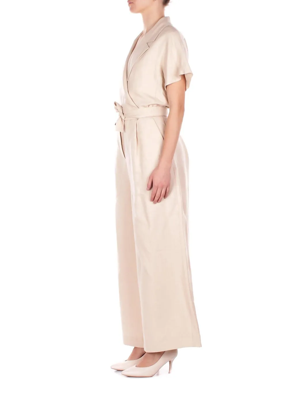 Weekend Max Mara Wkdoblato Pleated Jumpsuit