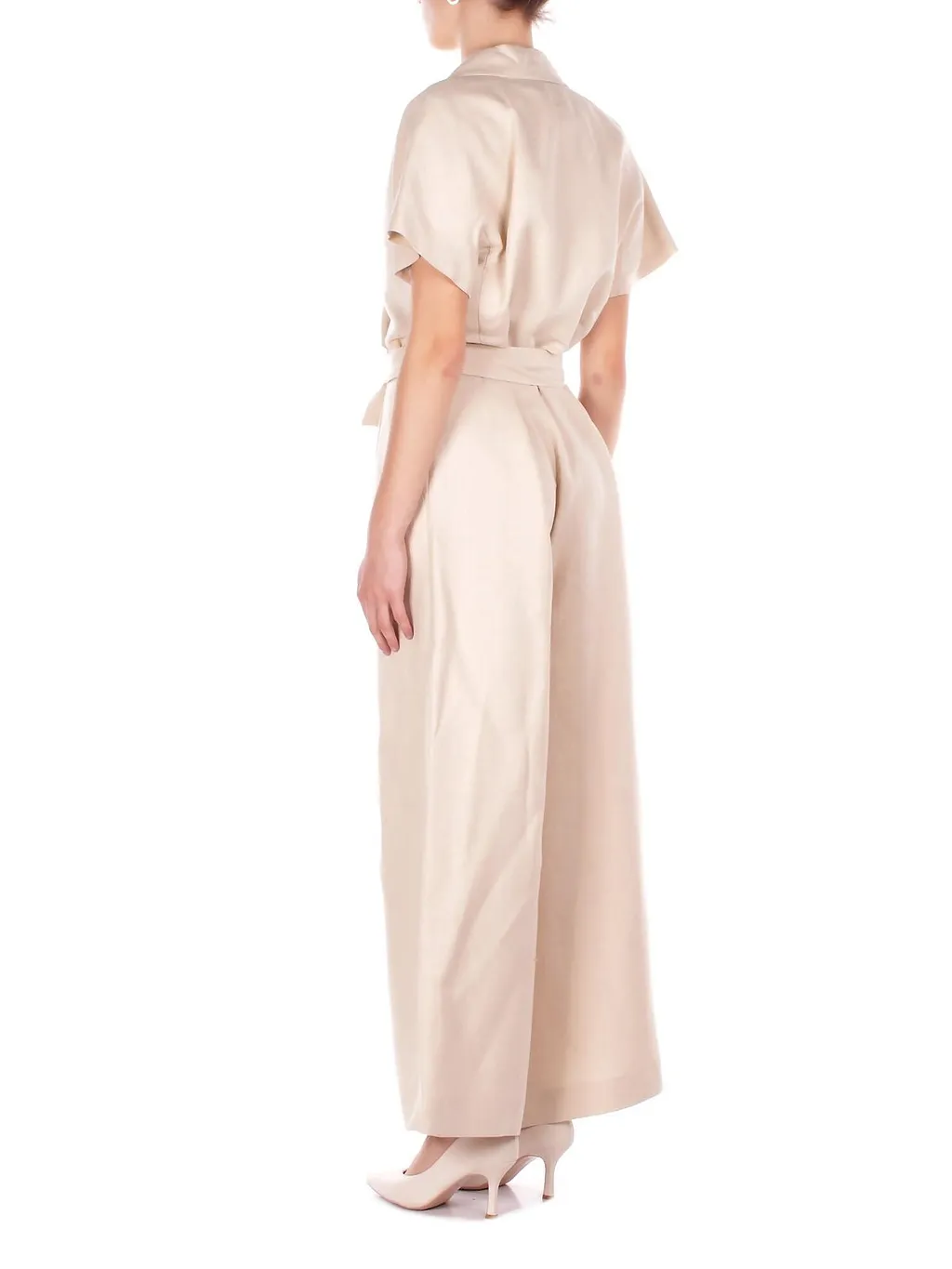 Weekend Max Mara Wkdoblato Pleated Jumpsuit