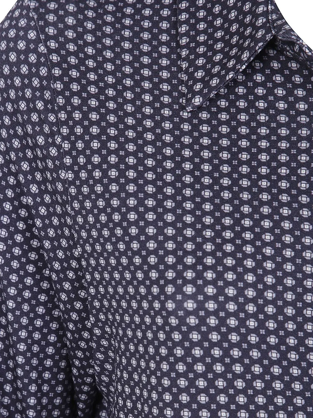 Why Ci Geometric Print Button Shirt
