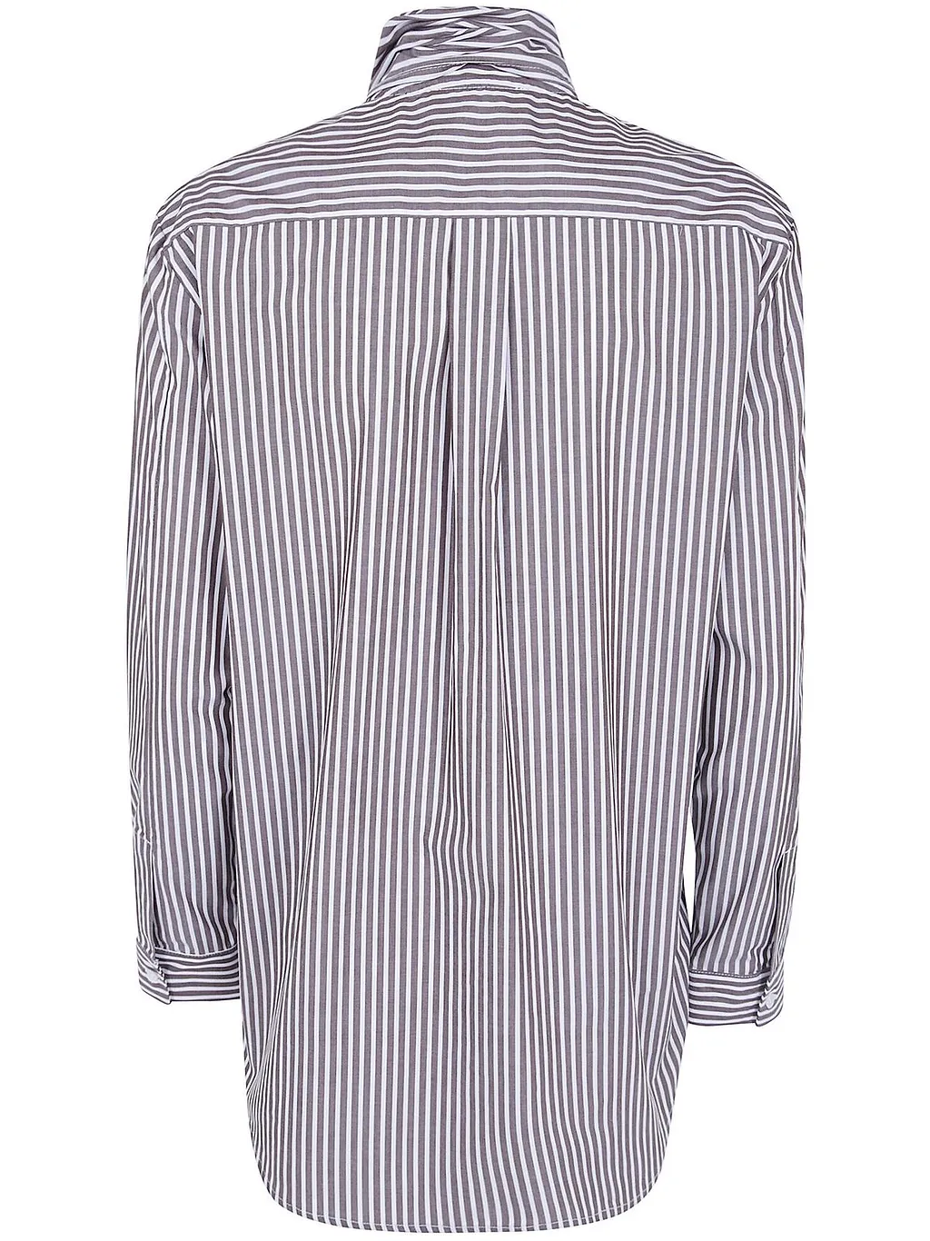 Why Ci Oversized Striped Tie-Neck Top