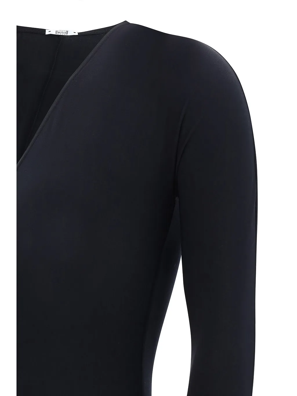 Wolford Long-Sleeved V-Neck Stretch Bodysuit