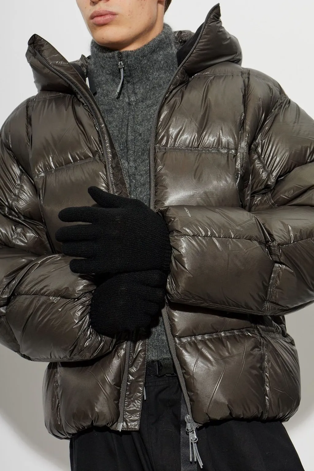 Woolrich Logo Patch Knit Gloves