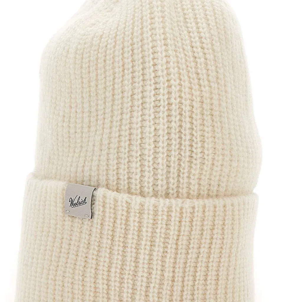 Woolrich Logo Patch Knitted Beanie