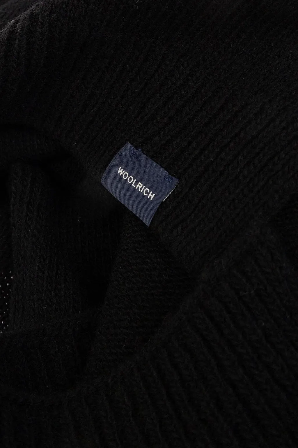 Woolrich Logo Patch Knitted Scarf
