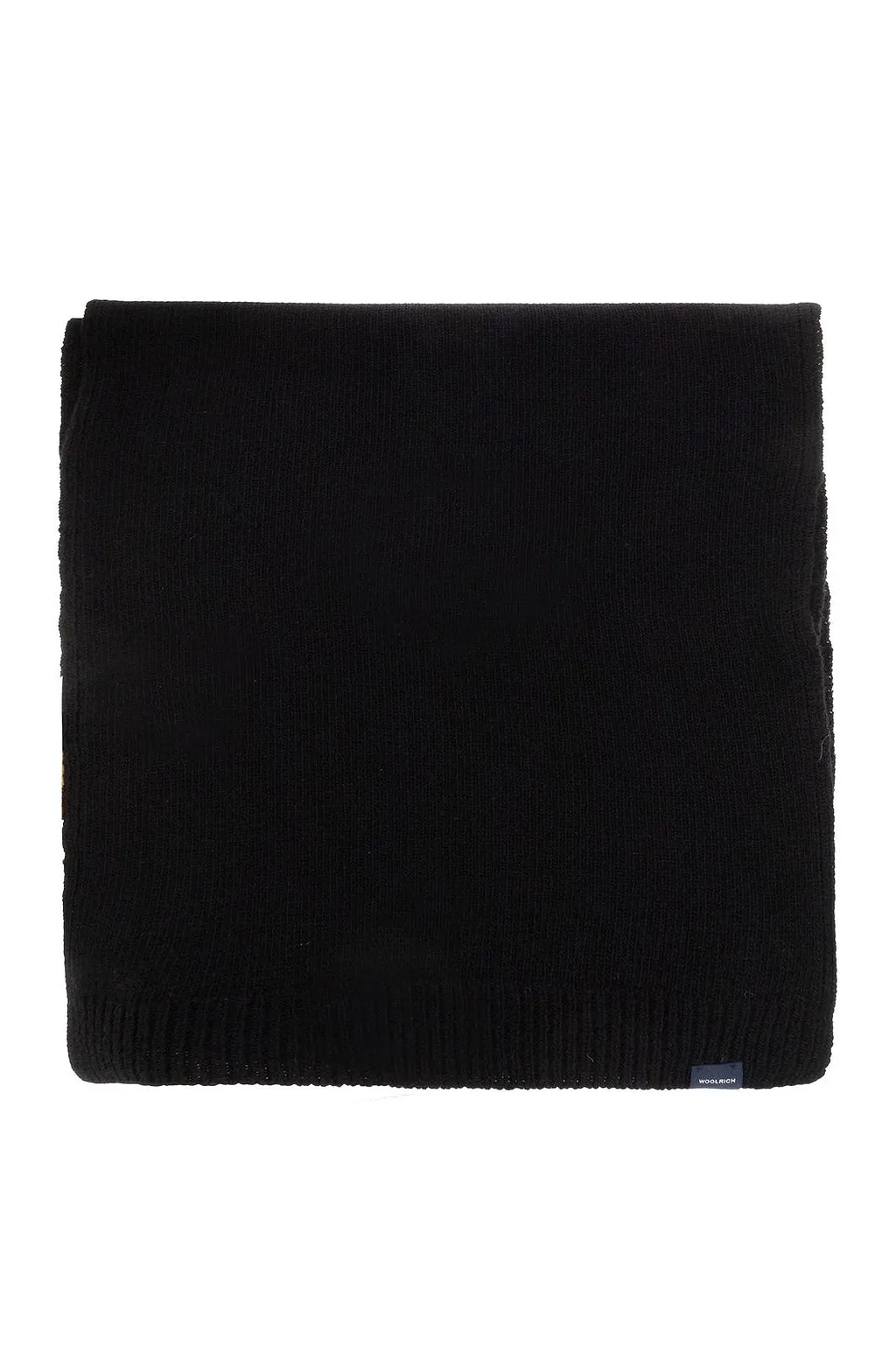 Woolrich Logo Patch Knitted Scarf