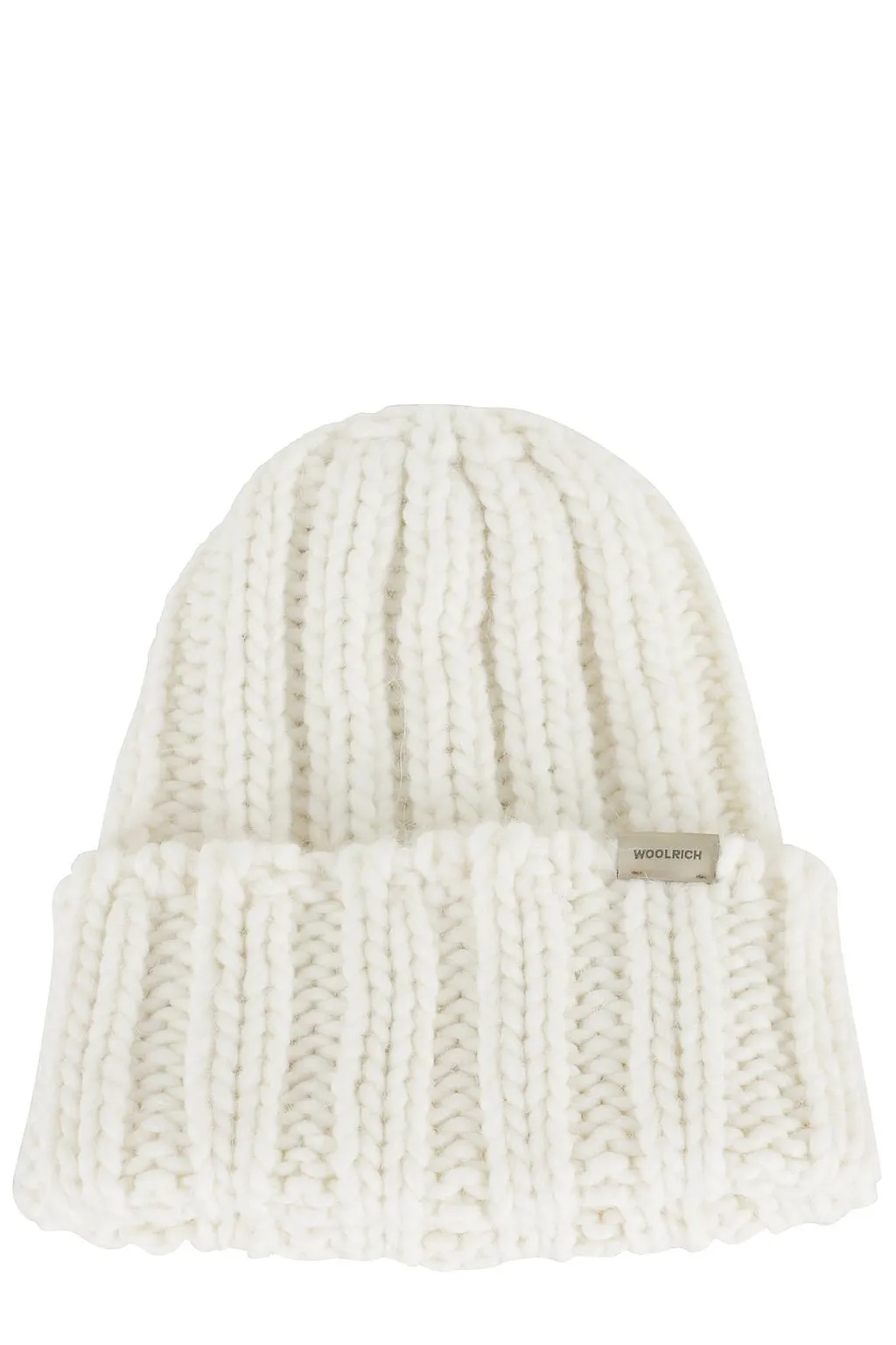 Woolrich Logo Patch Turn-Up Hem Beanie