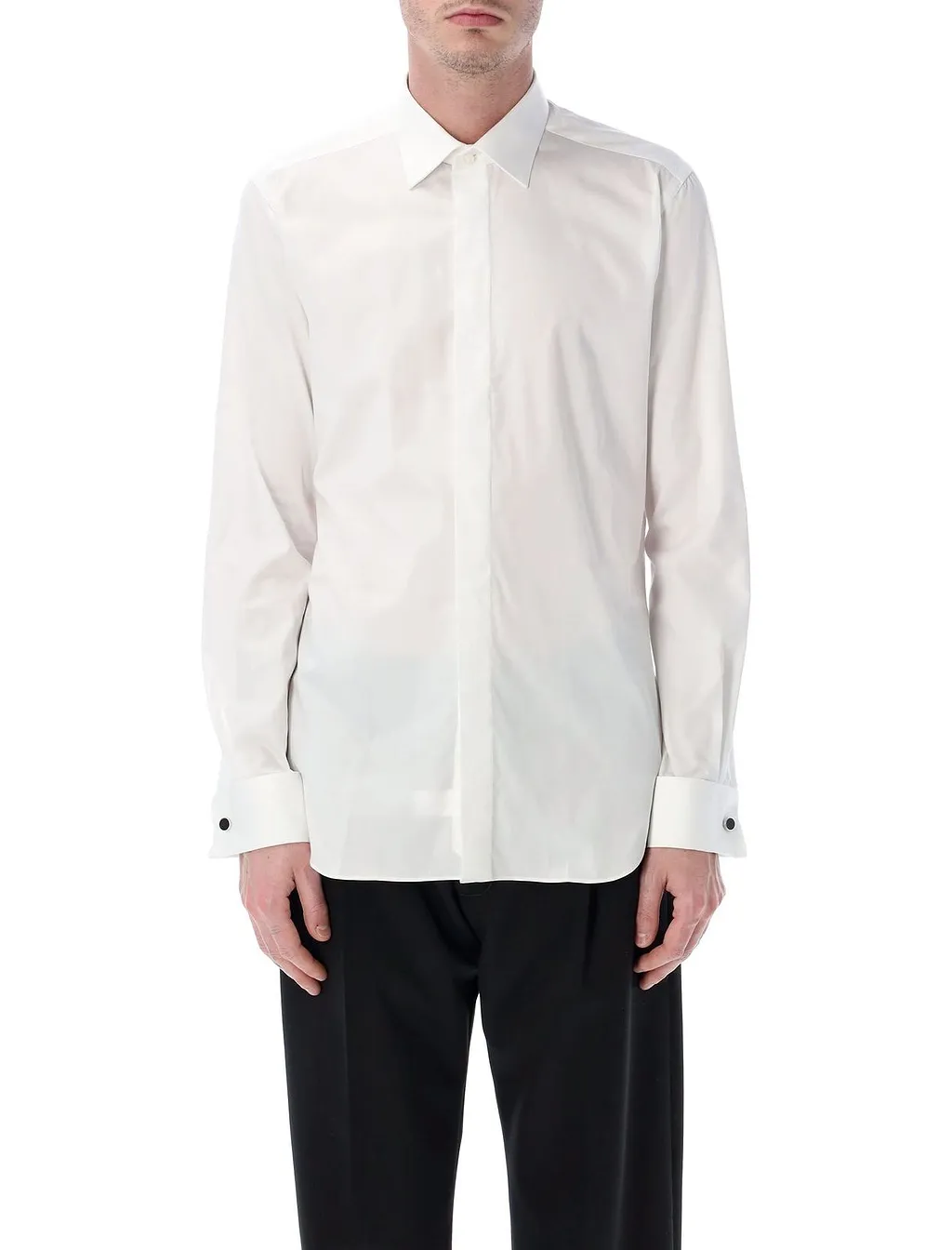 Xacus Concealed Placket Tailored Shirt