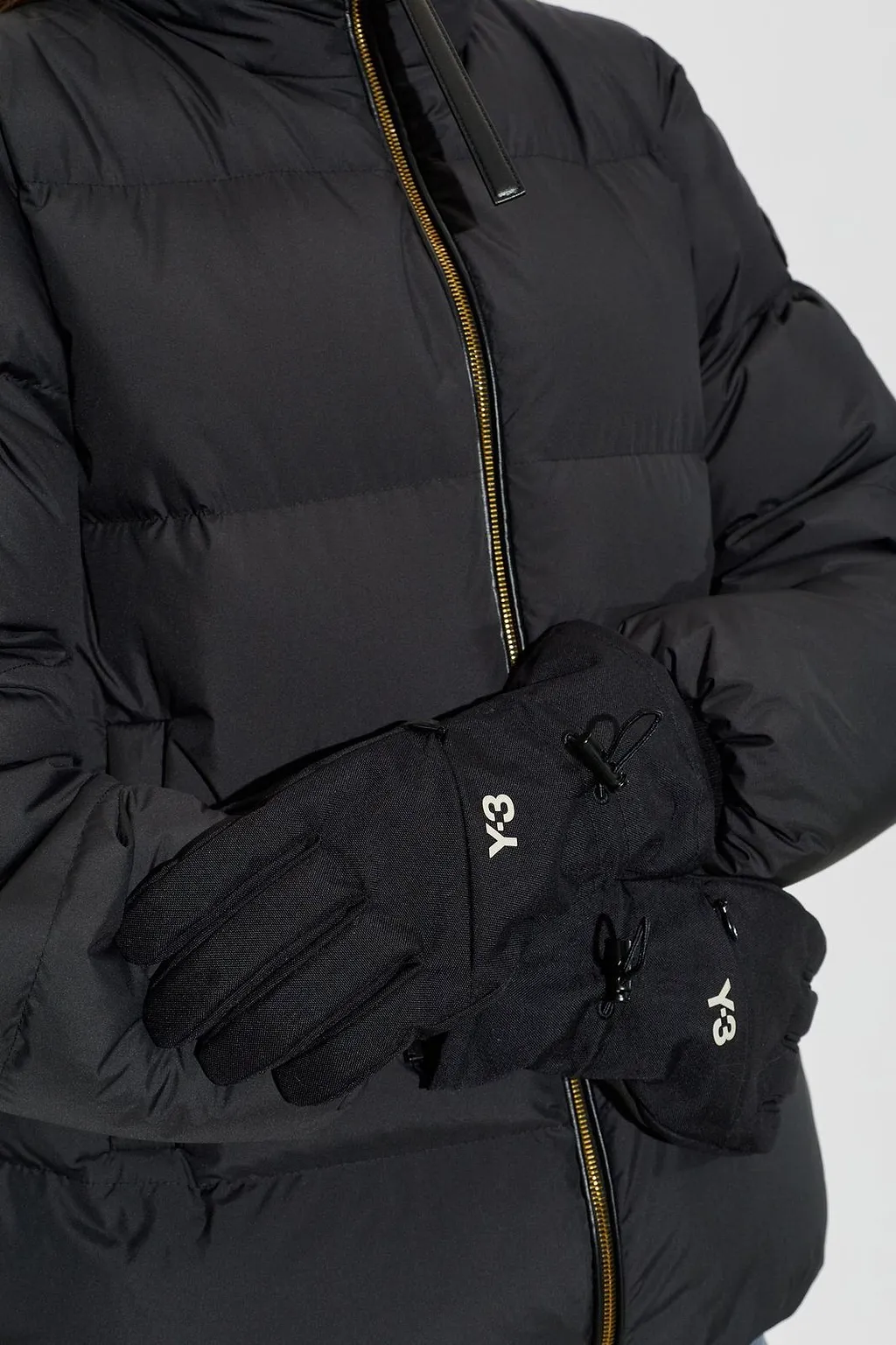 Y-3 Logo Cuffed Gloves