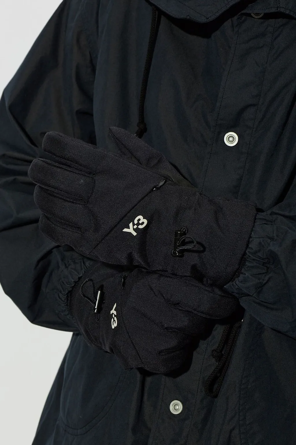 Y-3 Logo Cuffed Gloves