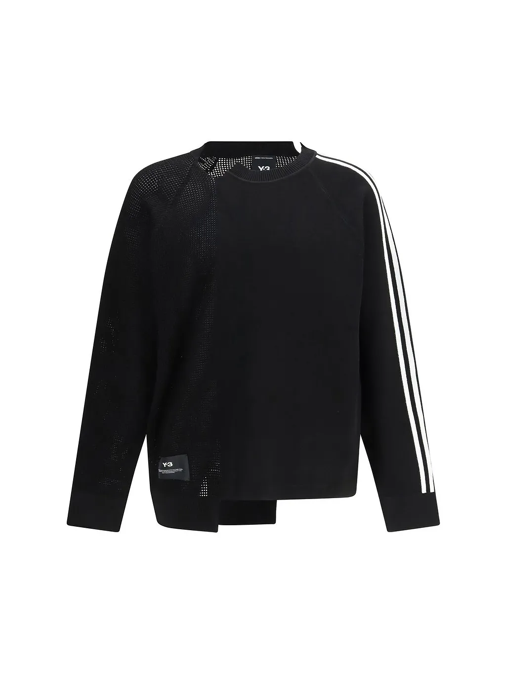 Y-3 Logo Detailed Asymmetric Knitted Jumper