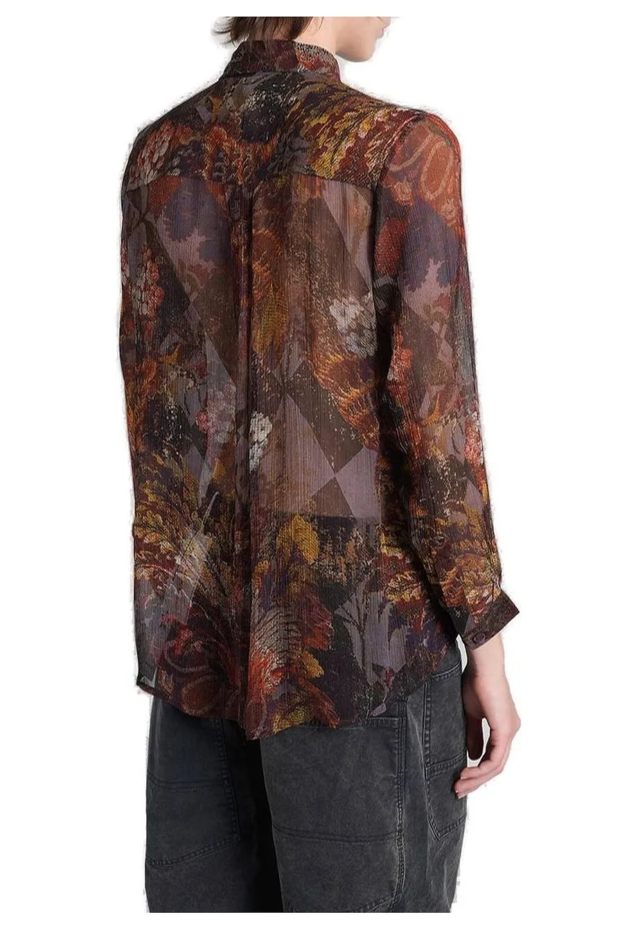 Yavi Pattern-Printed Long-Sleeved Shirt