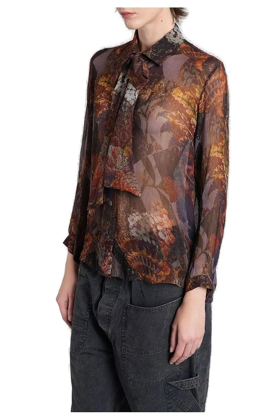 Yavi Pattern-Printed Long-Sleeved Shirt