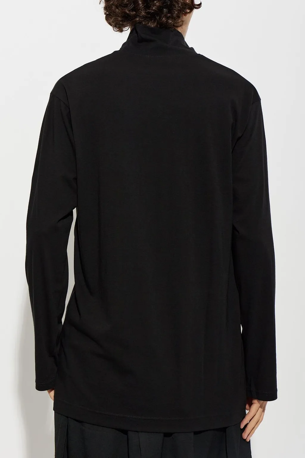 Yohji Yamamoto Stand Collar Long-Sleeved T-Shirt