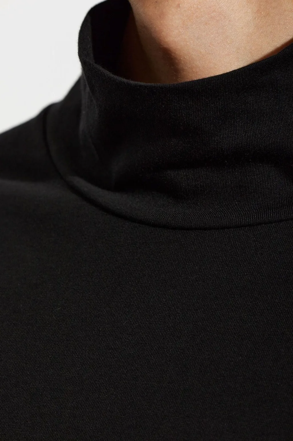 Yohji Yamamoto Stand Collar Long-Sleeved T-Shirt