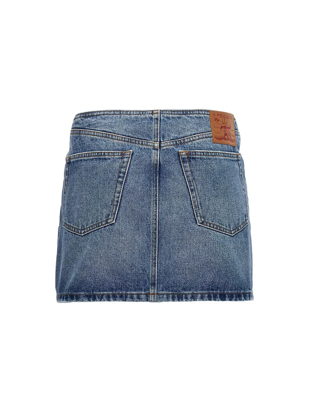 Y/Project Y Belted Denim Mini Skirt