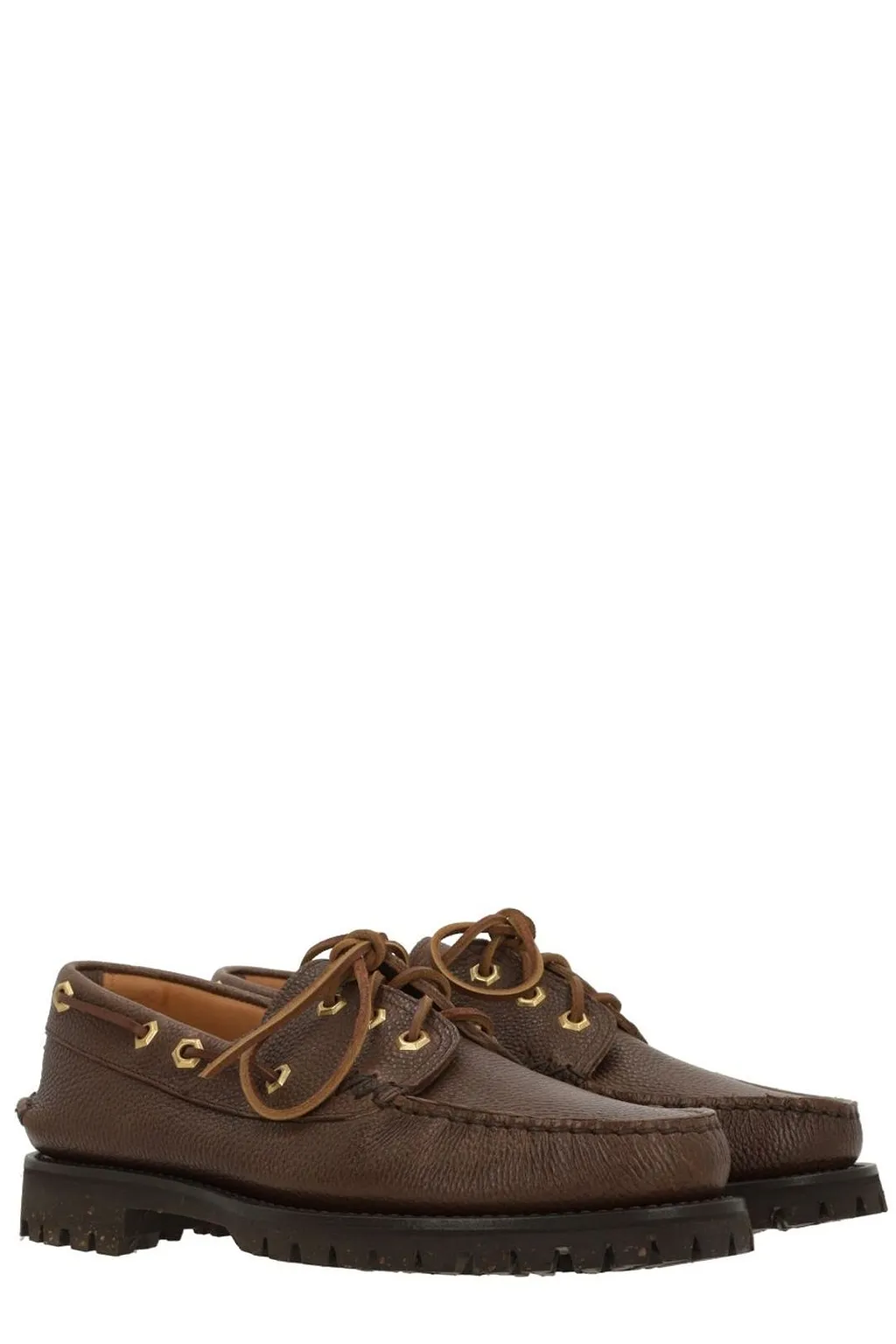 Yuketen Lace-Up Boat Loafers