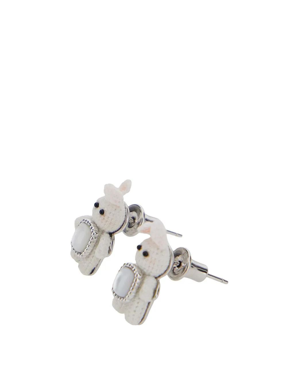 Yvmin Woven Mini Rabbit Stud Earrings