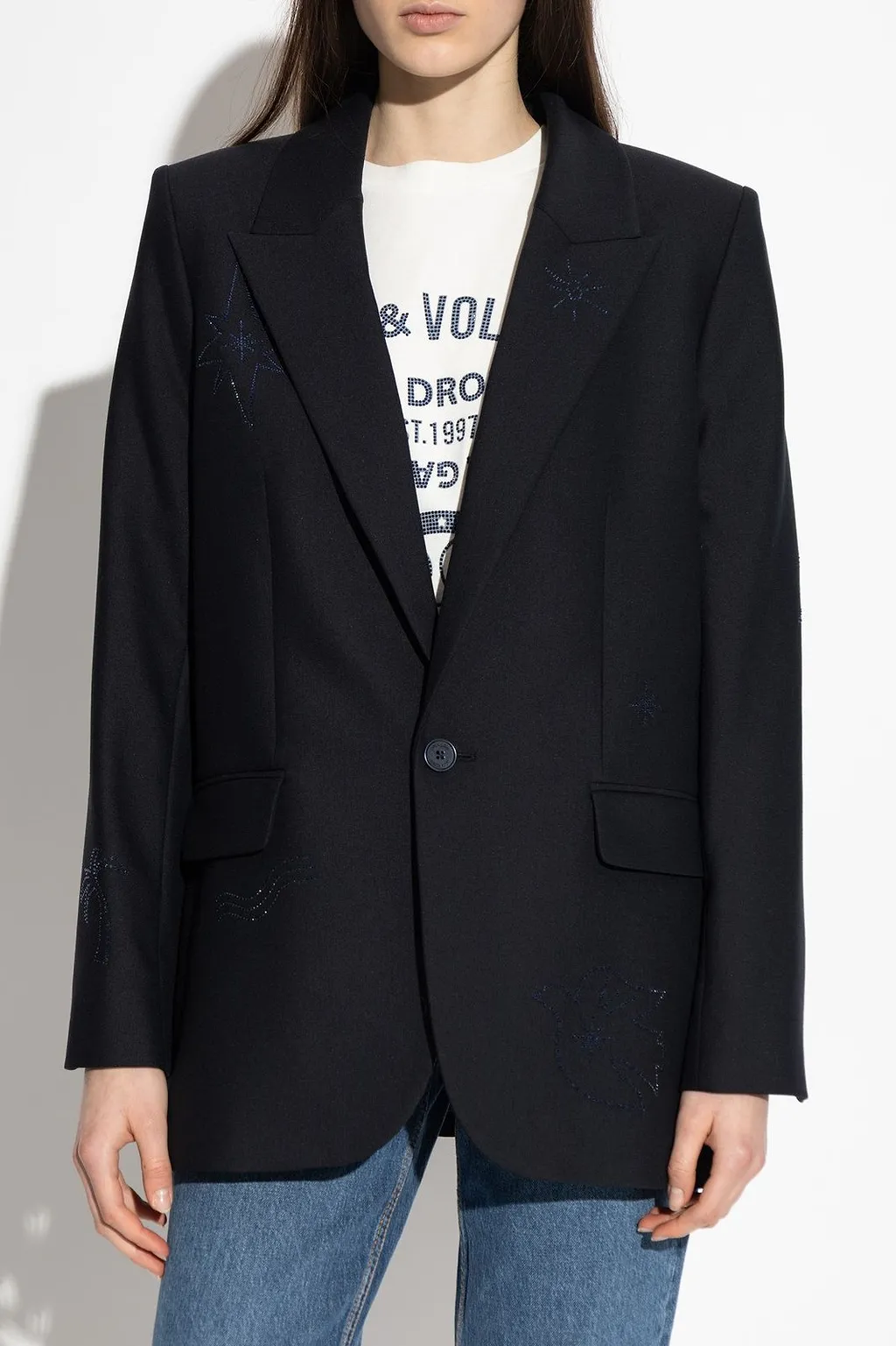 Zadig & Voltaire Single Breasted Embellished Blazer