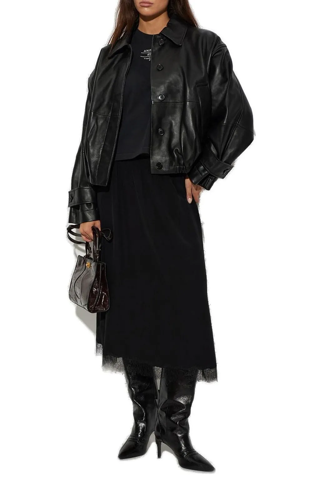 Zadig & Voltaire Jarvis Lace-Trim Midi Skirt